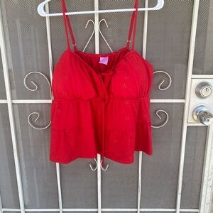 Red Sleeveless Top